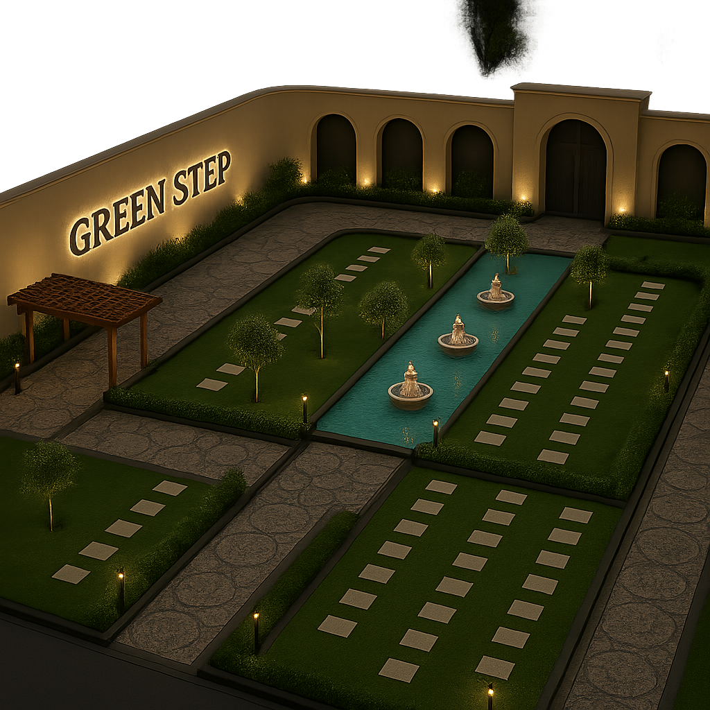 20250604_1251_Green Step Entrance_remix_01jwwwzhghem5svt2hab13bqcv